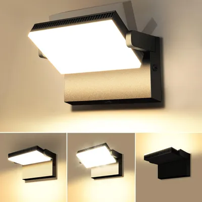 LED-Außenwandleuchte 150 W, 17000 lm, 3000 K, IP65, schwarz