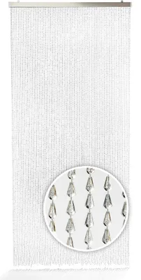 Produktbild von Kobolo Türvorhang CLEAR Perlenvorhang aus Kunststoff in transparent 90x200cm Vorhang Sichtschutz Fliegengitter Insektenschutz Deco Tür Door curtain