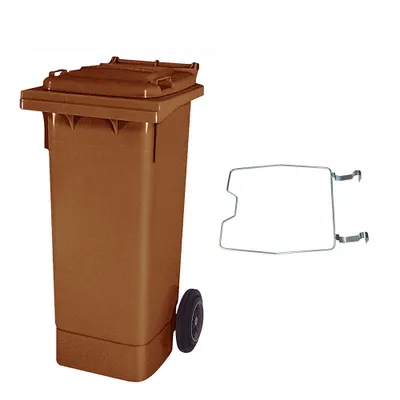 Produktbild von BRB Mülltonne MGB 80 Liter, mit Klemmring für Müllsäcke (braun)