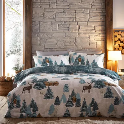 Image de Furn - Animaux de l'Arctique - Parure de lit "Arcticus" RV2970 (Lit simple) (Bleu)