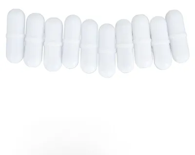 Obrázok produktu pre 10-dielna sada magnetických miešadiel, 9 x 28 mm, miešadlo odolné voči teplu z PTFE, miešadlo pre laboratórium, biele
