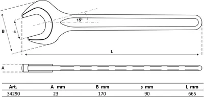 Immagine prodotto di BGS chiave aperta DIN 894 SW 90 mm - 34290