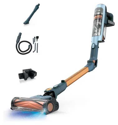 Produktbild von Shark IA1244EU Akku Staubsauger (kabellos, beutellos, 350 Watt, 0,5 l Fassungsvermögen, Ladestation, Wandhalterung, Auto-Reinigungsset, Eisblau)