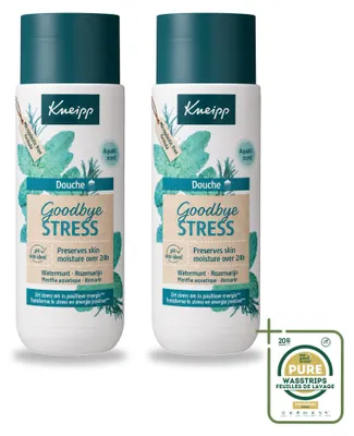 Produktbild von 2 x Kneipp Douchegel Goodbye Stress - Wasserminze & Rosmarin - 200 ml - Vorratspackung - 2 Stücke
