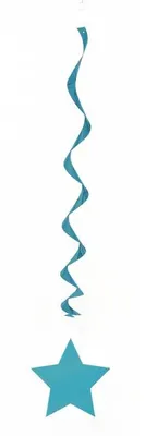 Produktbild von 3 Swirl Girlanden Sterne türkis