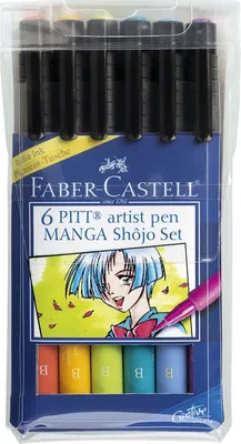 Immagine prodotto di FABER-CASTELL 167136 Penna a inchiostro PITT Set di penne per artisti "Manga