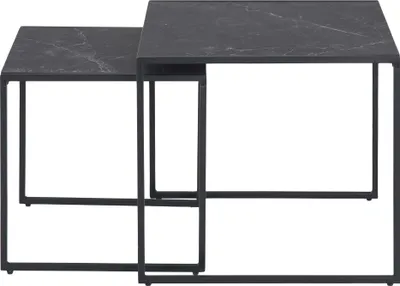 Produktbild von Actona Infinity, Geschachtelter Tisch, Quadratische Form, 4 Bein(e), Schwarz