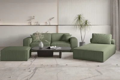 Produktbild von Polstermöbel Set 3-teilig CELES PREMIUM in Stoff Scala Forest