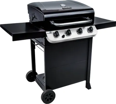 Produktbild von Gasgrill Char-Broil Convektive 410 B 4 Brenner silber inkl. Deckelthermometer, Seitenablage, Warmhalterost, Fettauffangschale, Grillrost Gusseisen