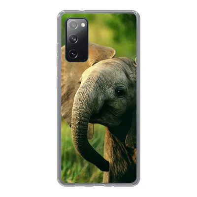 Produktbild von MuchoWow® Handyhülle Schutzhülle Hülle für Samsung Galaxy S20 FE Elefant - Grün - Tiere - Natur Silikon Softcase Handy Hülle - Abdeckung