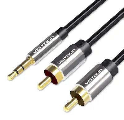 Produktbild von Vention BCFBI, 3.5mm, Männlich, 2 x RCA, Männlich, 3 m, Schwarz