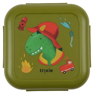 Image de Boîte à goûter Trixie avec clips - Pompier M. Dino