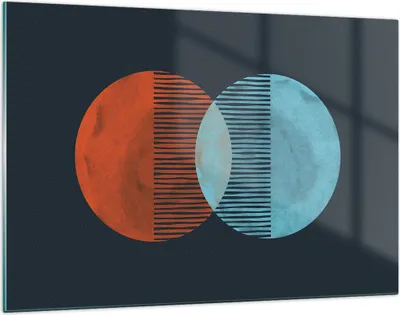 Produktbild von Bilder auf glas - Einteilig - Geometrie Abstraktion Minimalismus - 120x80cm - Glasbilder - Wandbilder - Bilder - Wanddekoration aus Glas - Glas Bilder - Wandbild auf Glas - GAA120x80-5042