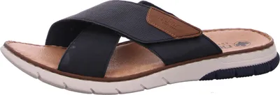 Produktbild von Rieker Herren Pantolette Klettverschluss Clog 25283, Größe:41 EU, Farbe:Blau
