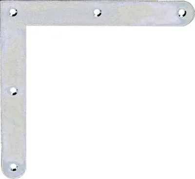 Obrázek produktu pro Spojovací úhelník rohový se zaoblenými rohy 150x150x20 mm galvanicky pozinkovaný