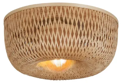 Produktbild von GOOD&MOJO Deckenlampe Barbados Bambus/Halbrundschirm ø35xh.15cm Braun