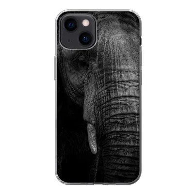 Produktbild von MuchoWow® Handyhülle Schutzhülle Hülle für iPhone 13 mini Elefant - Tier - Porträt Silikon Softcase Handy Hülle - Softcase