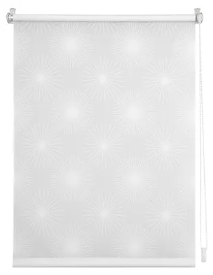 Produktbild von Lichtblick Rollo Klemmfix, ohne Bohren, blickdicht - Ausbrenner Weiß Sonne 100 cm x 150 cm (B x L)