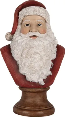 Image de Clayre & Eef Figurine de décoration de Noël Sapin de Noël 18x12x30 cm Rouge Plastique