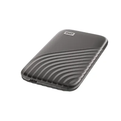 Produktbild von WD My Passport SSD WDBAGF5000AGY - SSD - verschlüsselt - 500 GB - extern (tragbar) - USB 3.2 Gen 2 (USB-C Steckverbinder) - 256-Bit-AES - Space-grau