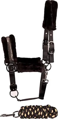 Produktbild von Harrys Horse Halfterset Denici Cavalli Stardust schwarz mit Glitzer, Größe:Full