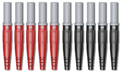 4 mm Bananenstecker 32 A rot/schwarz 10 Stk.