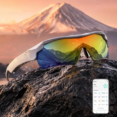 Imagen del producto de Gafas inteligentes con montura de TR90, asistente de voz ChatGPT, protección UV400, audio de conducción abierta, función de manos libres, diseño uni