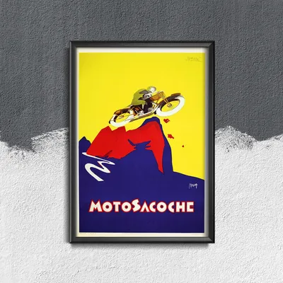 Produktbild von Poster - Canvas - Leinwand - 42 cm x 59,4 cm - Motosacoche Motorrad