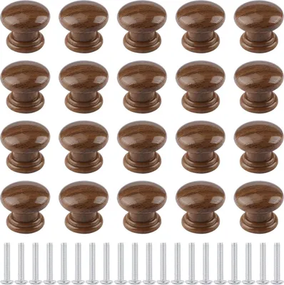 Produktbild von Runde Kastknöpfe dunkelbraun 20 Stück Kunststoff