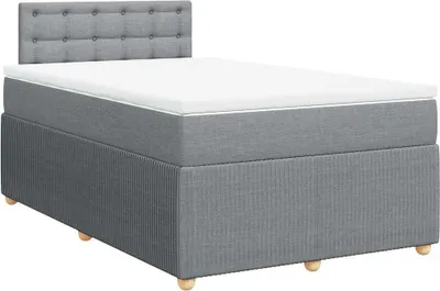 Immagine prodotto di vidaXL Letto a molle con materasso grigio chiaro 120x200 cm in tessuto