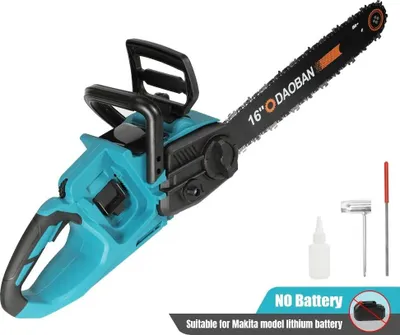 Produktbild von Elektrische Kettensäge - Akku Motorsäge - 3500 W - 40 cm Schwertlänge - Bürstenloser Motor - Für Baumschnitt & Brennholz - Ohne Akku - EU-Stecker
