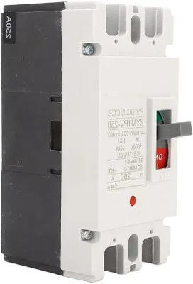 Immagine prodotto di Interruttore magnetotermico miniaturizzato da 250 A CC, bipolare, 1000 V, 20 kA, interruttore di sezionamento con protezione da sovraccarico