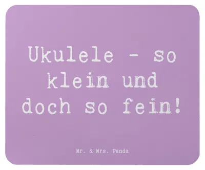 Produktbild von Mr. & Mrs. Panda Mouse Pad Spruch Zauberhafte Ukulele - Lavendeltraum - Geschenk, Lernen, Musikinstrument, computer mauspad, Instrument, pc, laptop, Spaß, Musik, Lieder