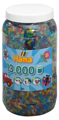 Produktbild von Hama Bügelperlen Dose 13000 Stück Glitzer Mix kreatives Bastelspielzeug
