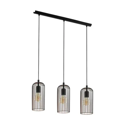 Immagine prodotto di EGLO lampada a sospensione Roccamena 3 lampade nero e rame
