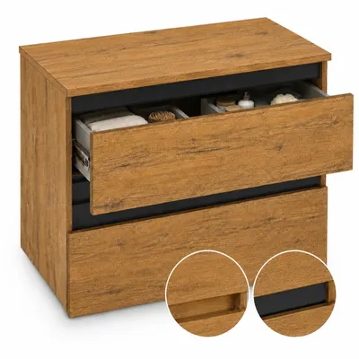 Produktbild von Paplinskimoebel wohnwand, Badezimmerschrank mit Schubladen 60 x 51,5 x 39 cm, Kleiner Schrank für Waschbecken, Gästebadschrank, hängeschrank, KI-generiertes Bild