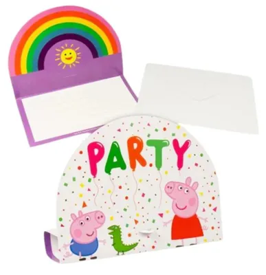 Immagine prodotto di Amscan Peppa Pig Inviti Con Buste Set Di 8