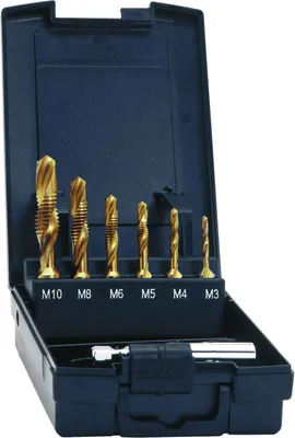Produktbild von Exact Gewindebohrer SGE Bit-Satz ClipSet B SGE-Bits HSSG M3-M10 TIN