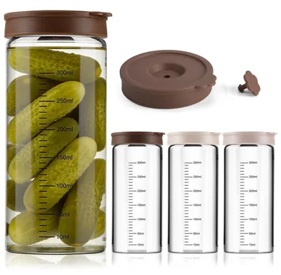 Immagine prodotto di Set di contenitori per fermentazione con valvola di sfiato, capacità 300 ml