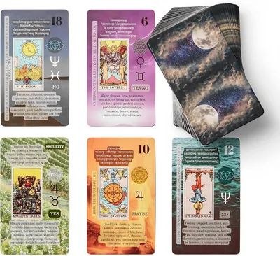 Productafbeelding van Witchy cauldron leren tarot deck voor beginners - 78 klassieke rijder-wachtkaarten met planeten - Chakra's