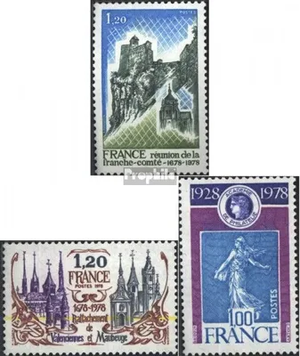 Produktbild von Briefmarken Frankreich 1978 Mi 2119,2120,2121 (kompl.Ausg.) postfrisch Rückgliederung
