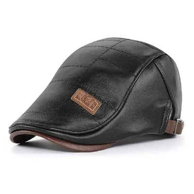 Obrázek produktu pro Retro pánský baret s nastavitelným designem, pánská kšiltovka z prodyšného materiálu, snadno udržovatelná - BERETON Black
