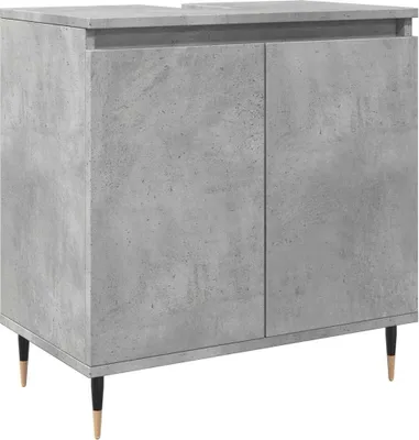 Produktbild von vidaXL Badschrank Betongrau 58 x 33 x 60 cm Holzwerkstoff