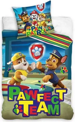 Zdjęcie produktu dla poszwa na kołdrę Paw Patrol 140 x 200 cm/70 cm niebieska