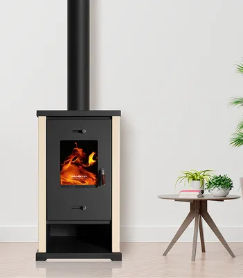 Produktbild von Krbové kachle Prometey EEK A+ Mini Eco Antracitové kachle na drevo 6,3 kW Krbové kachle Trvalé horiace kachle Dielenské kachle Švédske kachle Kachle na chalupu Vykurovacie kachle