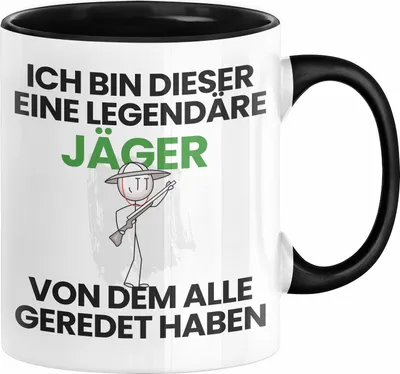 Produktbild von Jäger Geschenk Tasse Lustige Geschenkidee Geburtstag für Jäger Ich Bin Dieser Legendäre Jäger Von Dem Alle Geredet Haben Kaffee-Becher (Schwarz)