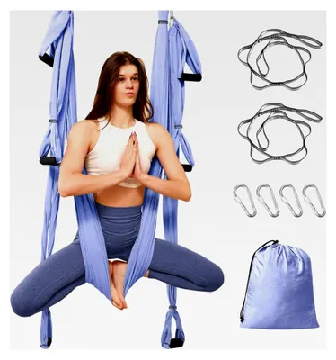 Produktbild von Yoga-Hängematte, Schaukel für Inversionen, Anti-Schwerkraft, Nylon-Taft, Tragfähigkeit 300 kg