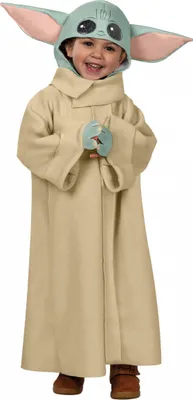 A child wearing a Grogu costume.