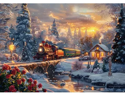Obrázok produktu pre Puzzle, 1000 dielikov, zimná krajina, 70 x 50 cm