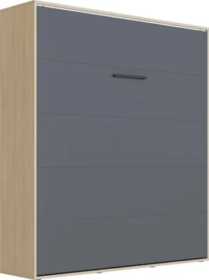 Produktbild von SMARTBett Schrankbett M3 Vertikal 180x200 Kaiserberg Eiche/Anthrazit mit Polsterrahmen ohne Zusatzoption